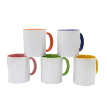 Produtos ecológicos de venda a quente caneca de sublimação de 11 onças com cor interna e aro